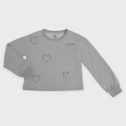 Jeweled Heart Sweatshirt