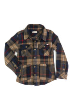 Load image into Gallery viewer, Snow Fleece Shirt- Navy/Khaki Plaid