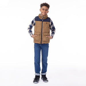 Sherpa Lined Quilted Vest-