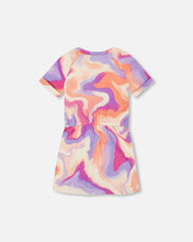 Load image into Gallery viewer, S/S Multi Swirl French Terry Dress