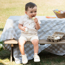 Load image into Gallery viewer, Linen Ck 3PC Bodysuit Bowtie Short Set