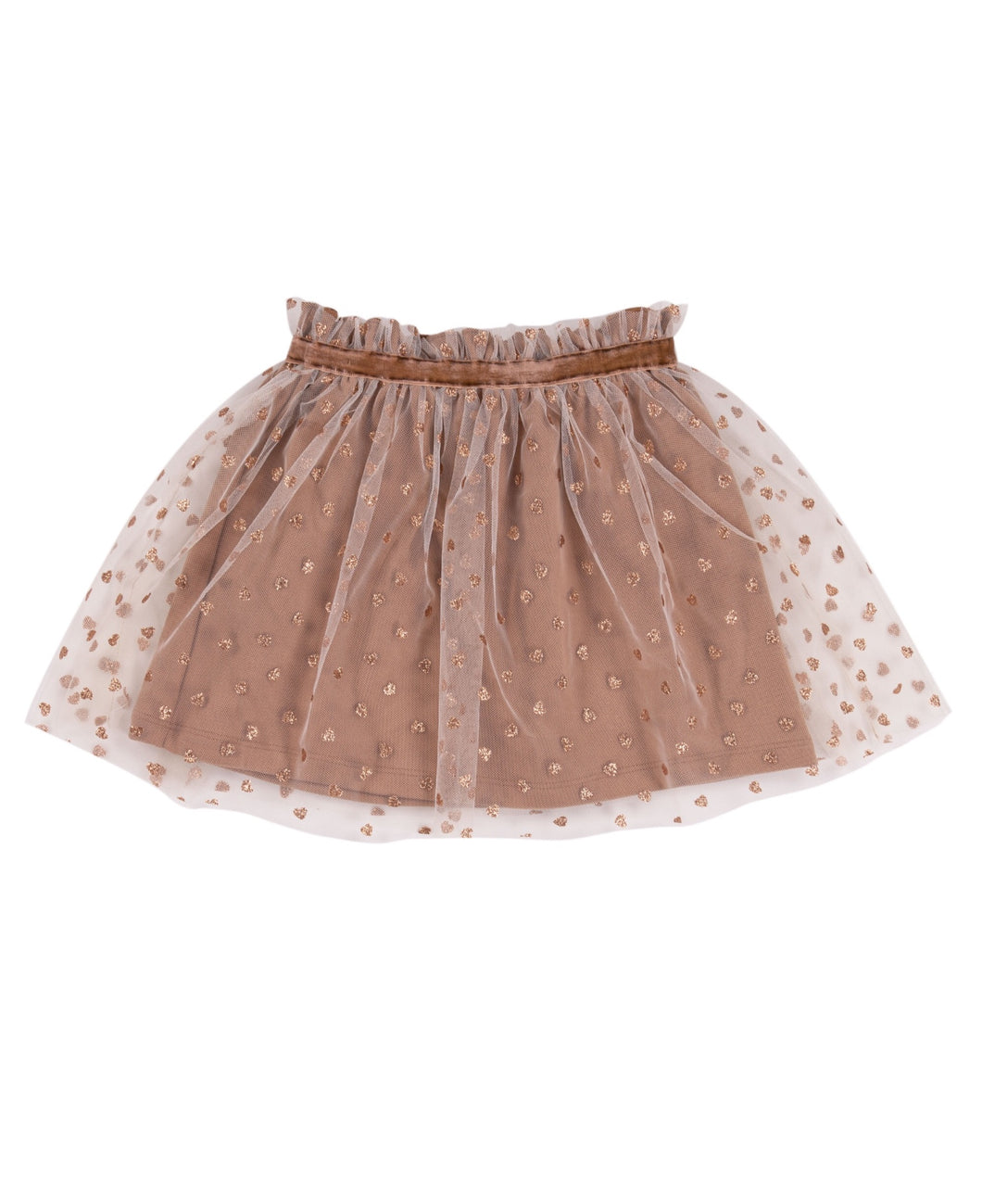Jersey Mesh Overlay Skirt