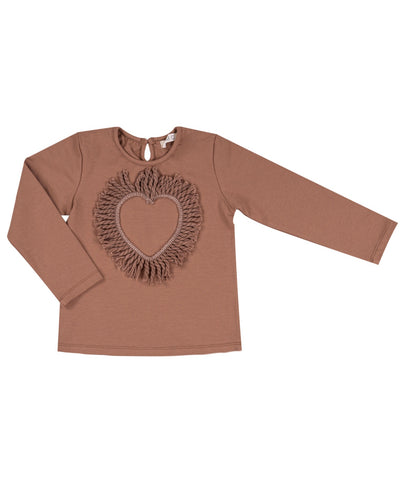 Heart Fringe L/S Stretch Tee