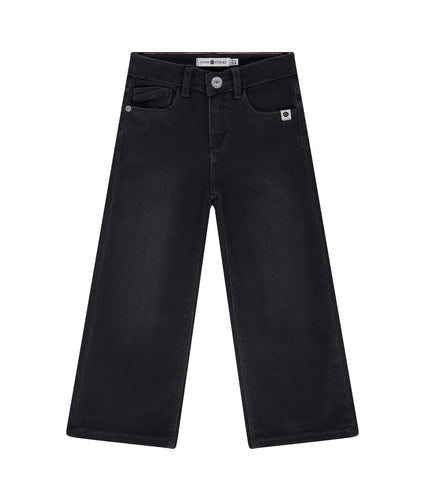 Wide Leg Denim Pant- Dark Grey