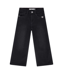 Wide Leg Denim Pant- Dark Grey