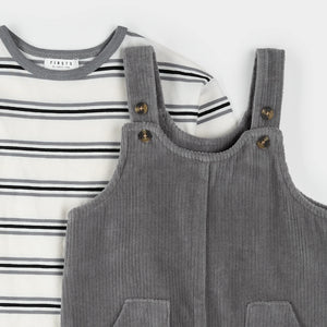 Corduroy Overall + Top Set