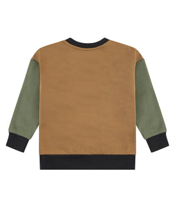 Kangaroo Pkt Colorblock Pullover