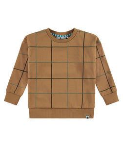 Autumn Grid Crewneck Sweatshirt