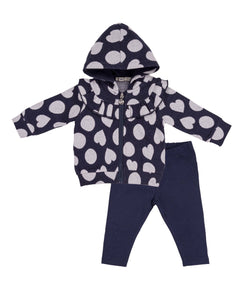 Shapes Zip Ruffled Hoodie & Legging Set