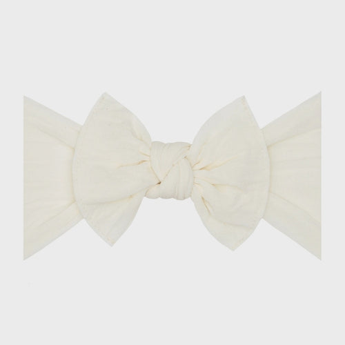 Knot Soft Nylon Headband- Ivory