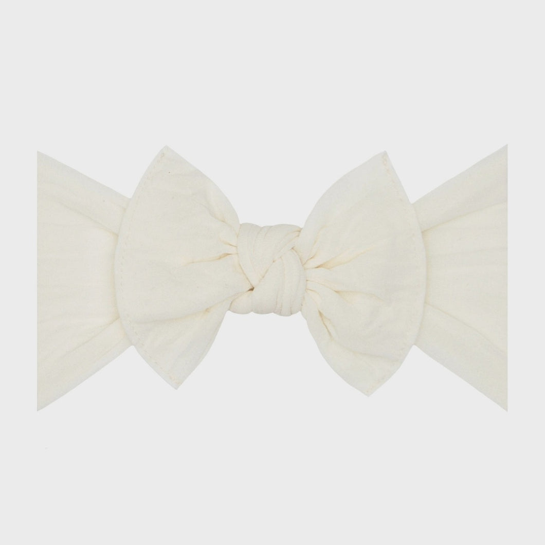 Knot Soft Nylon Headband- Ivory