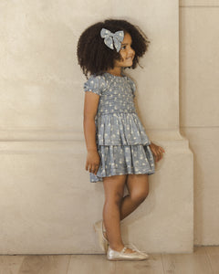 Cosette Dress- Blue Ditsy