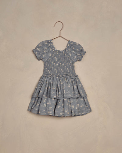 Cosette Dress- Blue Ditsy