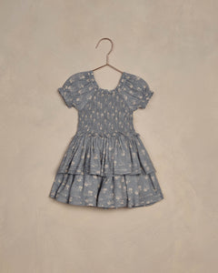 Cosette Dress- Blue Ditsy