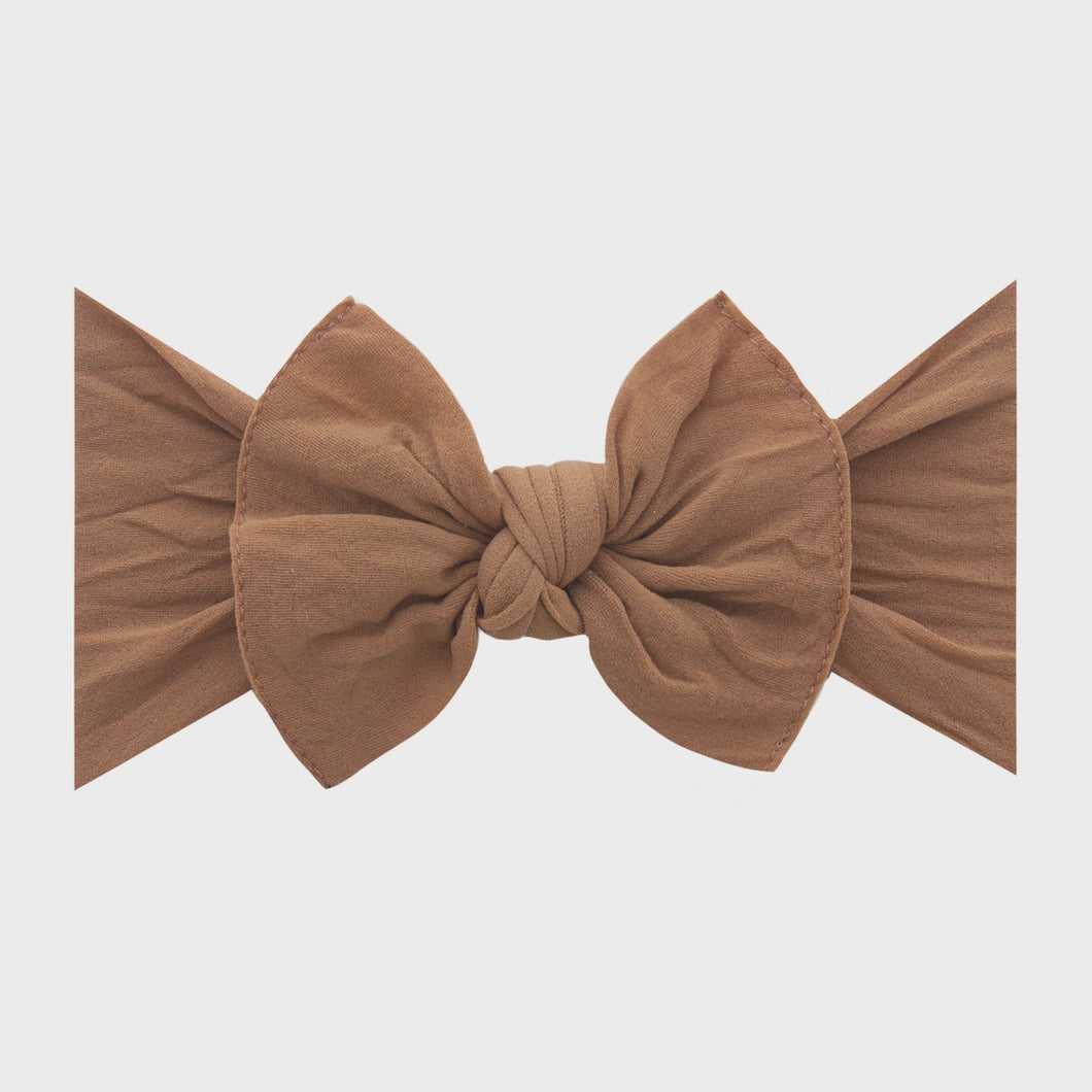 Knot Soft Nylon Headband- Camel