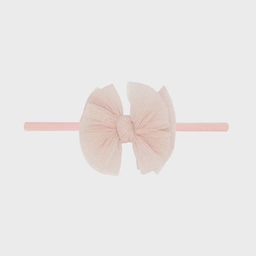 Tulle Baby FAB Skinny Headband- Pleated Rose Quartz