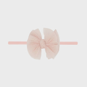 Tulle Baby FAB Skinny Headband- Pleated Rose Quartz