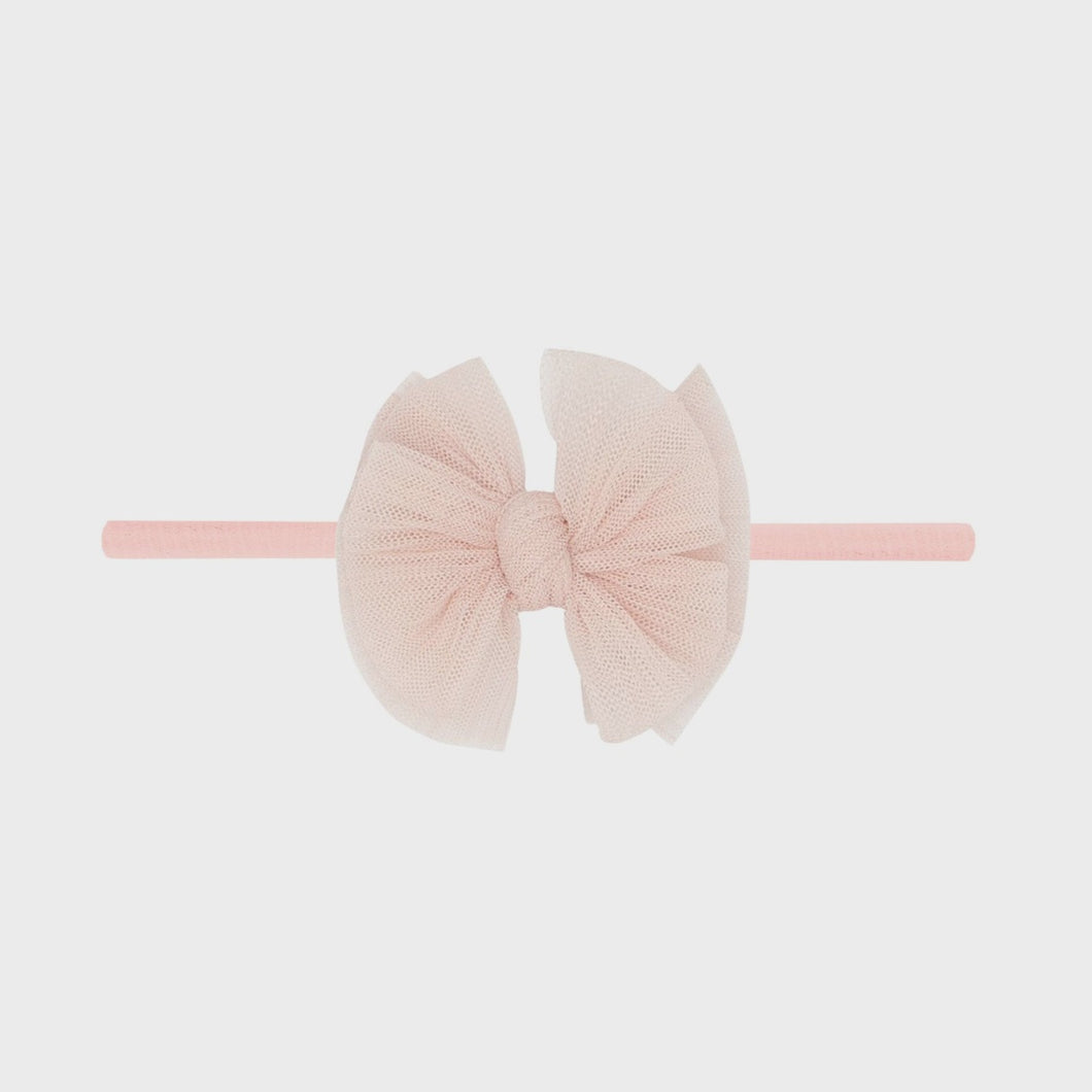 Tulle Baby FAB Skinny Headband- Pleated Rose Quartz