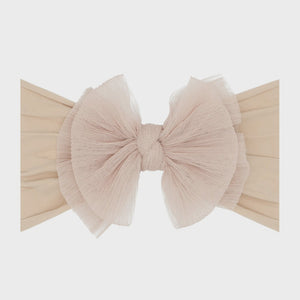 Tulle FAB Soft Nylon Headband- Pleated Blush