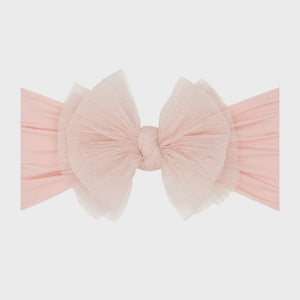 Tulle FAB Soft Nylon Headband- Pleated Rose Quartz