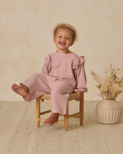 Ruffle Cozy Set- Rose