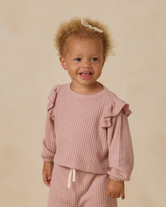 Ruffle Cozy Set- Rose