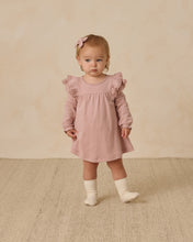 Load image into Gallery viewer, Long Sleeve Flutter Dress- Rose
