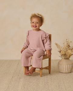 Ruffle Cozy Set- Rose