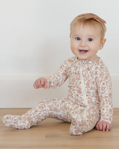 Bamboo Zip Footie- Bloom 25
