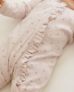 Ruffle Jumpsuit- Lilac Ditsy