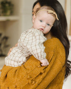 Mia Top + Bloomer Set- Blue Plaid