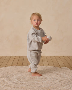 Textured Sweat Set- Frost