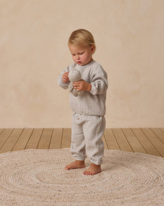 Textured Sweat Set- Frost