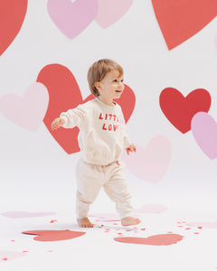 Relaxed Fleece Sweat Set- Little Love Cupid