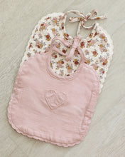 Load image into Gallery viewer, Woven Tie Bib- Blush