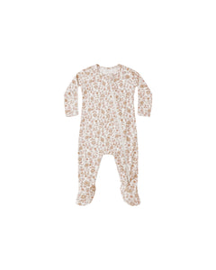 Bamboo Zip Footie- Bloom 25
