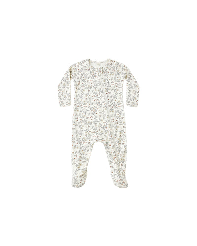 Bamboo Zip Footie- Woodland