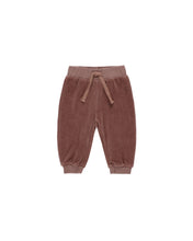 Load image into Gallery viewer, Velour Relaxed Sweat Set-Cranberry