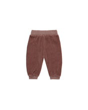 Load image into Gallery viewer, Velour Relaxed Sweat Set-Cranberry