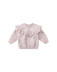 Ruffle Fleece Sweat Set- Bows