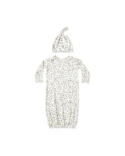 Load image into Gallery viewer, Bamboo Baby Gown + Hat Set- Woodland