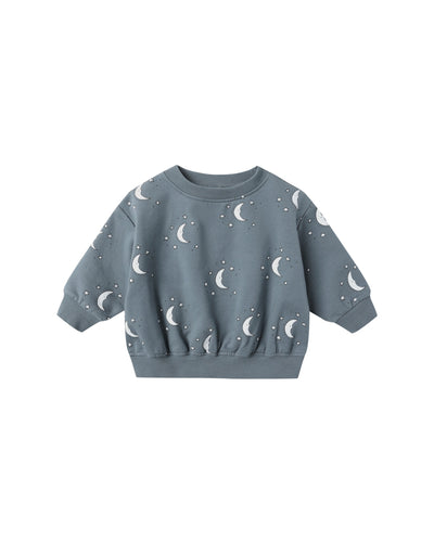 Relaxed Fleece Sweat Set- Silver Moons