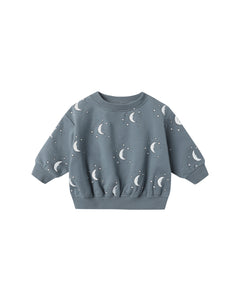 Relaxed Fleece Sweat Set- Silver Moons
