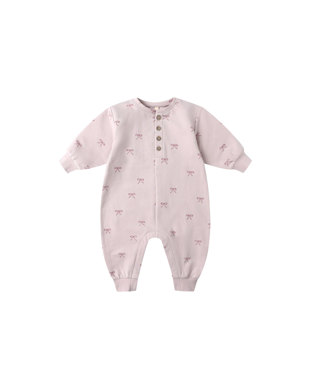 Relaxed Fleece Jumpsuit- Bows
