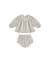 Load image into Gallery viewer, Mia Top + Bloomer Set- Blue Plaid