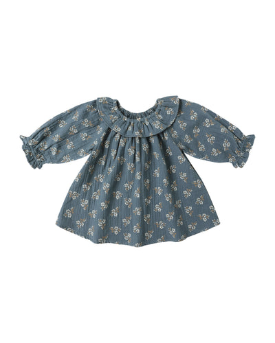 L/S Isla Dress- Blue Floral