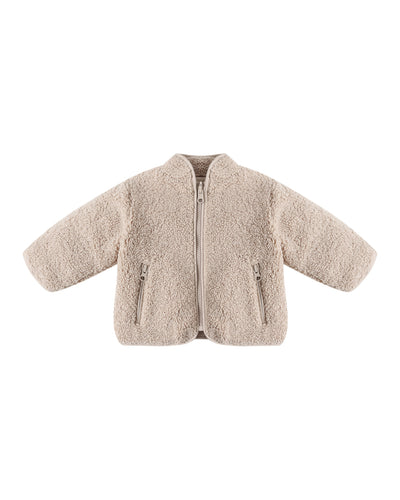 Shearling Zip Jacket- Oat