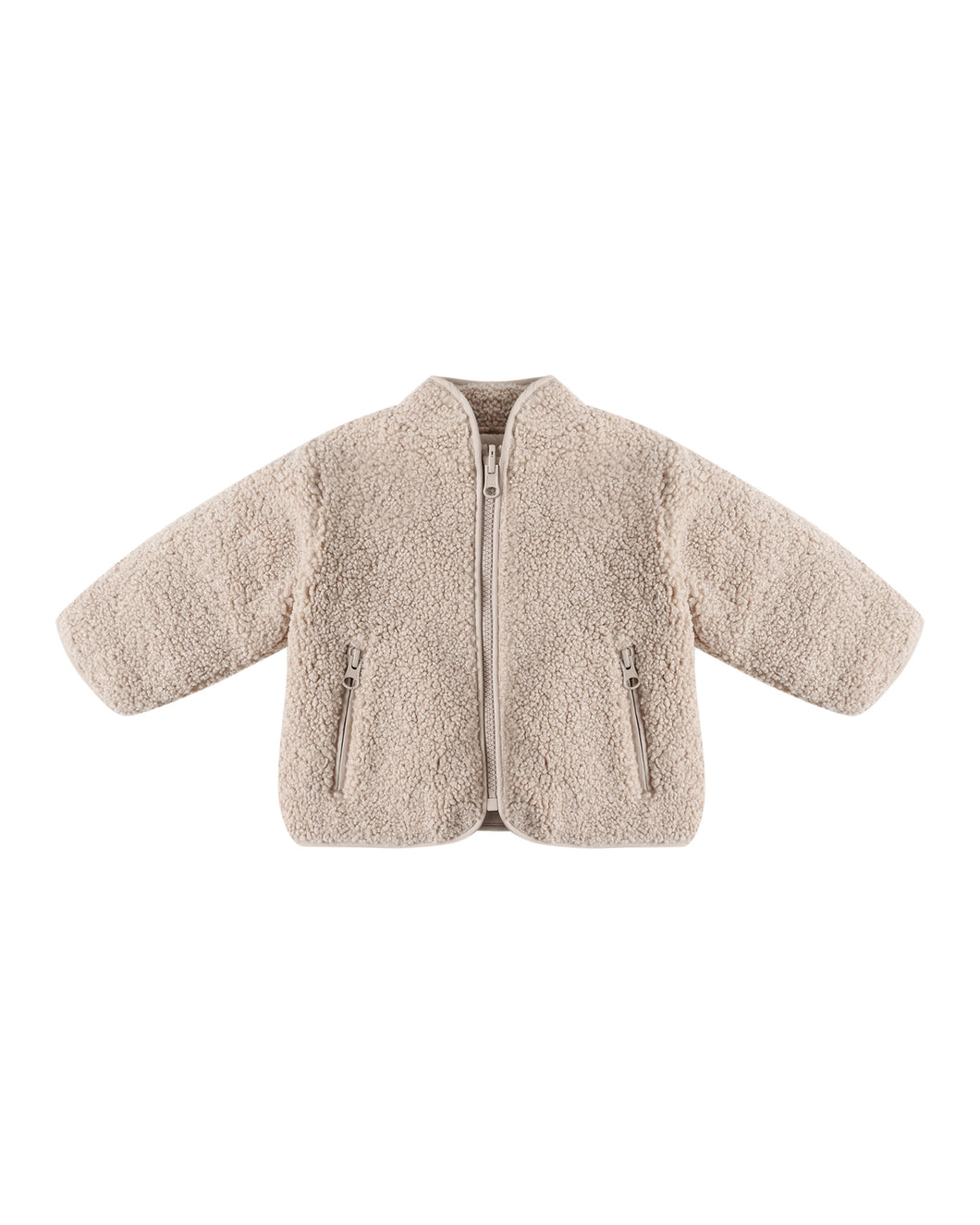 Shearling Zip Jacket- Oat