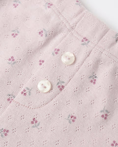 Pointelle L/S Tee + Legging- Lilac Ditsy