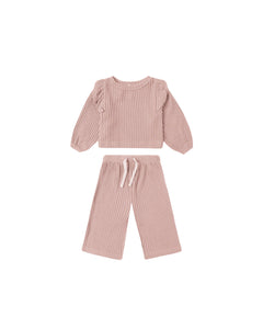 Ruffle Cozy Set- Rose